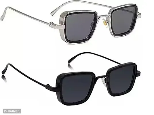 Fabulous Plastic Sunglasses For Men- Pack Of 2-thumb0