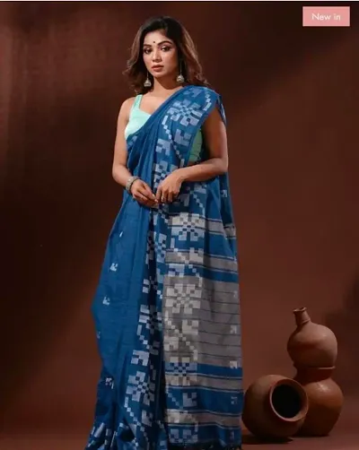 Fancy Khadi Saree With Blouse Piece For Women