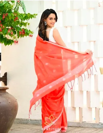 Attractive Cotton Saree with Blouse piece 