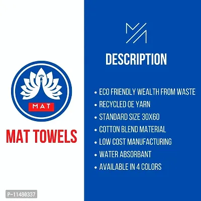 MAT Brand Unisex White Cotton Bath Towels Light Weight, Fast Absorbing, Pure Cotton Kerala Thorthu/Bath Towel/Gamcha Large Size, Cotton Bath Towels 250 GSM Multicolor(31 X 62 Inch) Pack of (4)-thumb2