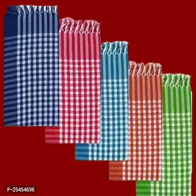 MAT PATTANI PACK OF 5 TOWEL LARGE SIZE FOR MEN  WOMEN - 30INCH X 60 INCHES-thumb0