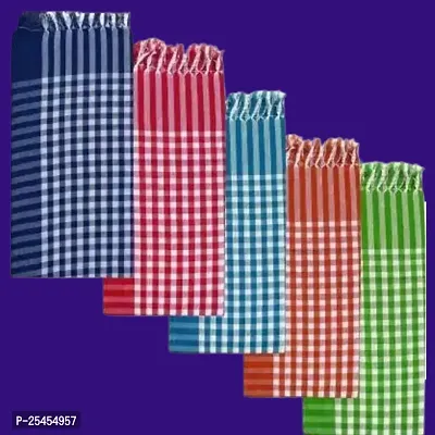 MAT PATTANI PACK OF 5 TOWEL LARGE SIZE FOR MEN  WOMEN - 30INCH X 60 INCHES-thumb0