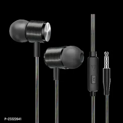 Stylish In-ear Wired 3.5 MM Single Pin Headphones With Microphone-thumb0