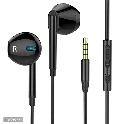Stylish In-ear Wired 3.5 MM Single Pin Headphones With Microphone-thumb0