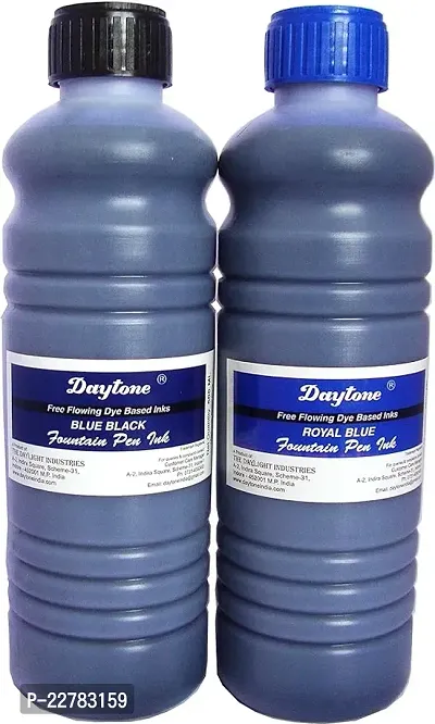 Daytone Fountain Pen Ink 500 Ml. Royal Blue and Blue Black Twin Pack-thumb0