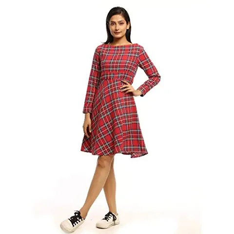 Solid & Checked Christmas Dresses for Women