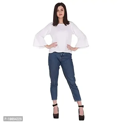 Rimsha Wear White Knot and tie Crop top (Medium)