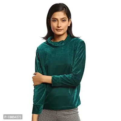 Rimsha Wear Women's Regular fit Velvet top (Medium)-thumb0