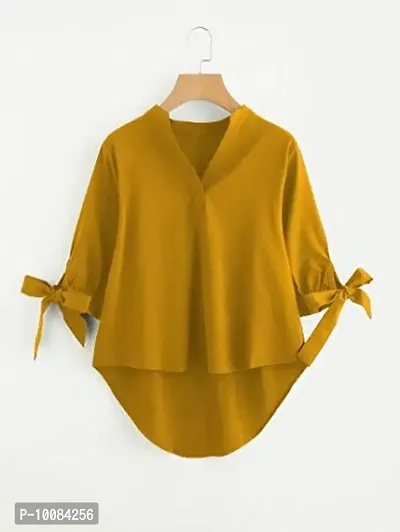 Rimsha Wear Women's wear Mustard semi Formal top (X-Small)-thumb0