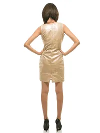 Rimsha Wear Women's Gold Aline Polyster Dress for Women - X-Large-thumb2