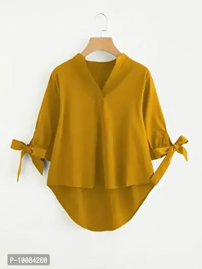 Rimsha Wear Women's wear Mustard semi Formal top (Large)