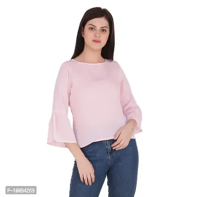 Rimsha Wear Women's wear Baby Pink Crop top (Large)