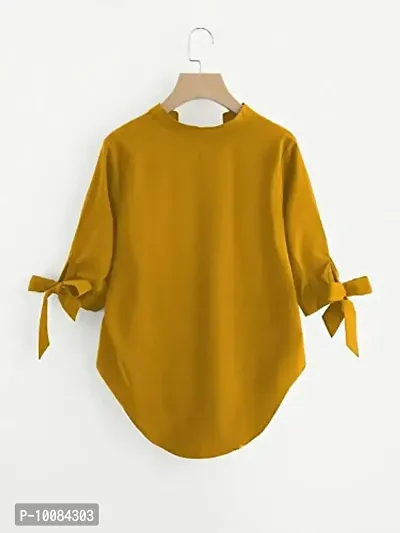 Rimsha Wear Women's wear Mustard semi Formal top (Medium)-thumb2