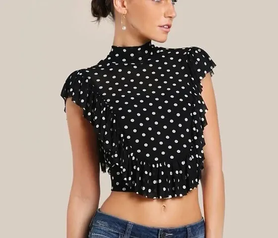 Pretty polka dot crop top