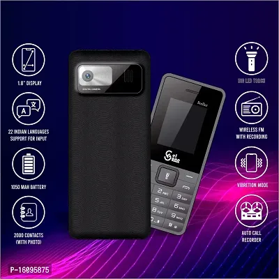 Felsone Steller 1.8 Inch Display Feature Phone, 1050Mh Big Battery With Premium Back Cover (Black)-thumb3