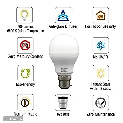 LAZYwindow 9 Watt LED Bulb (Cool Day White) - Pack of 5+Surprise Gift-thumb2