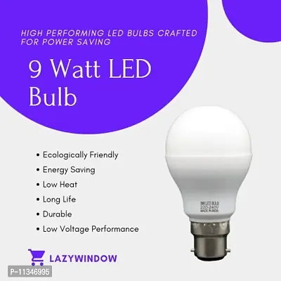 LAZYwindow 9 Watt LED Bulb (Cool Day White) - Pack of 4+Surprise Gift-thumb5