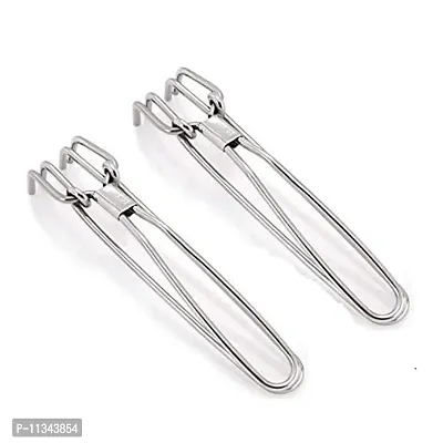 LAZYwindow Stainless Steel Tong/Pakkad Pack of 2