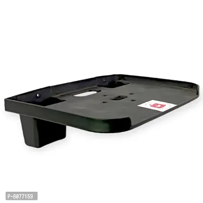 Black Big size Pvc Set Top Box Stand With 2 Remote Holder (screws included)-thumb0