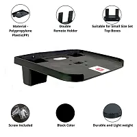 Black Big size Pvc Set Top Box Stand With 2 Remote Holder (screws included)-thumb2