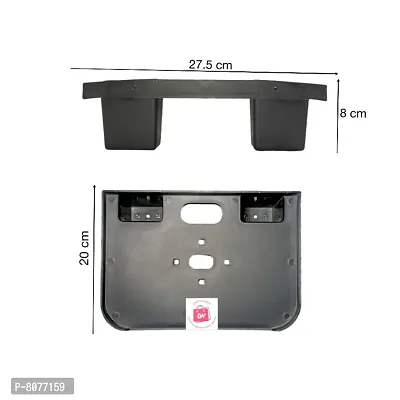 Black Big size Pvc Set Top Box Stand With 2 Remote Holder (screws included)-thumb5