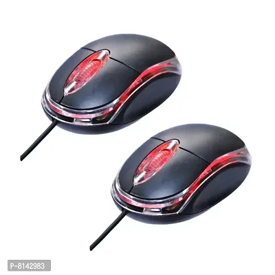 Optical Wired Mouse Pack Of 2