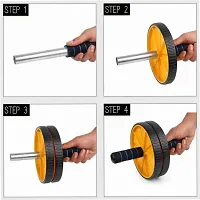 Anti Skid Double Wheel AB Roller for Abs Abdominal Core Workout Back Exercise-thumb3