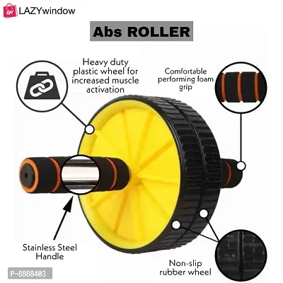 Anti Skid Double Wheel AB Roller for Abs Abdominal Core Workout Back Exercise-thumb5