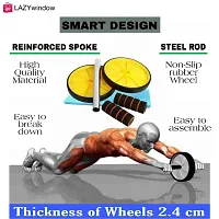 Anti Skid Double Wheel AB Roller for Abs Abdominal Core Workout Back Exercise-thumb2