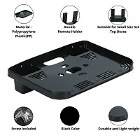Black Pvc Set Top Box Stand With 2 Remote Holder-thumb1