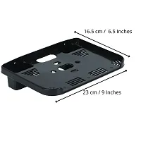 Black Pvc Set Top Box Stand With 2 Remote Holder-thumb3