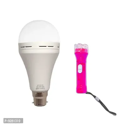 12 watt Rechargeable Emergency Inverter LED Bulb and Small Torch-thumb0