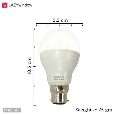 9 Watt LED Bulb (Cool Day White) - Pack of 4+Surprise Gift-thumb5