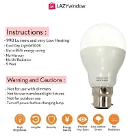 9 Watt LED Bulb (Cool Day White) - Pack of 8+Surprise Gift-thumb3