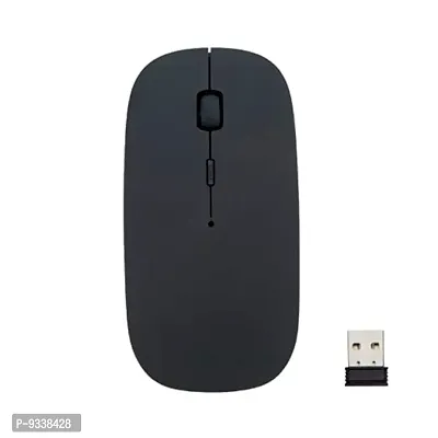 Wireless Bluetooth Mouse With Dongle 2 Adjustable Dpi Compatible For Laptop Windows Mac Android Computer Black-thumb0