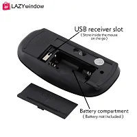 Wireless Bluetooth Mouse With Dongle 2 Adjustable Dpi Compatible For Laptop Windows Mac Android Computer Black-thumb4