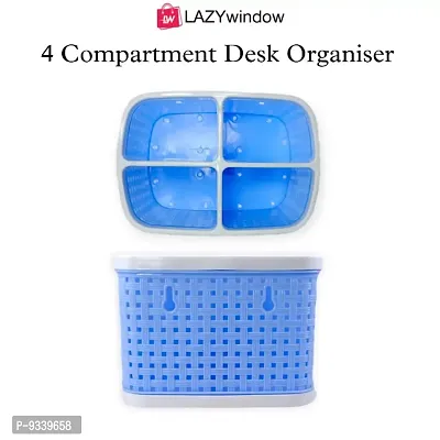 4 Compartment Plastic Utensils Holder / Desk Organiser for Spo-thumb4