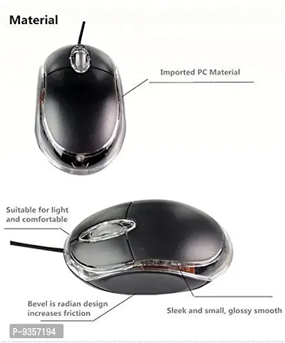 Optical wired mouse plug  play wired USB optical mouse (USB 2.0, Black)-thumb5