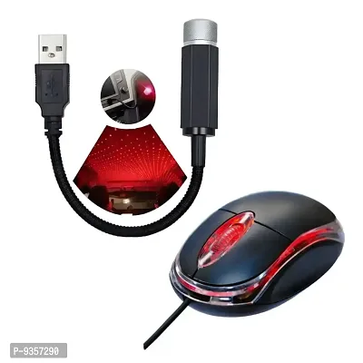 Optical wired mouse  USB Portable Flexible Night Light Decorati-thumb0