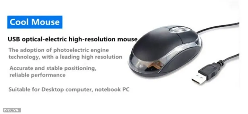 Optical wired mouse  USB Portable Flexible Night Light Decorati-thumb4