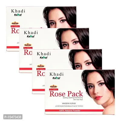 Khadi Kamal Herbal 100% Pure Natural  Organic Rose Face Pack For Men And Women 100gm by LAZYwindow