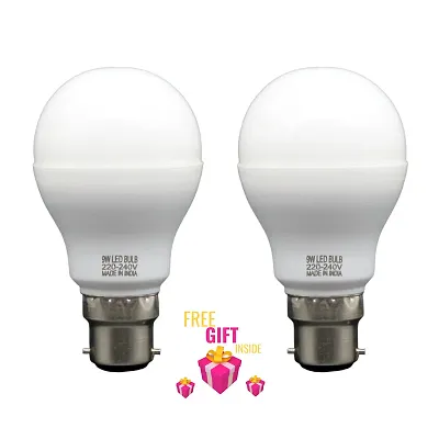 9 Watt LED Bulb (Cool Day White) - Pack of 2+Surprise Gift-thumb0