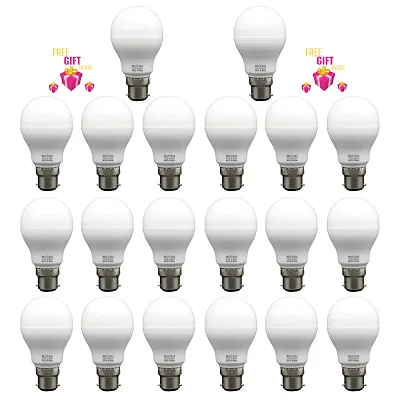 9 Watt LED Bulb (Cool Day White) - Pack of 20+Surprise Gift