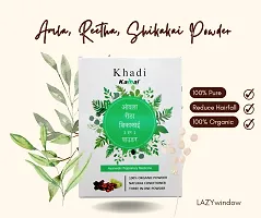 Khadi Kamal Herbal BH+ Black + Indigo Powder + Amla, Reetha, Shikakai (3 in 1 Powder) Hair Color  Hair Care for Man and Women, 100% Natural By LAZYwindow-thumb4