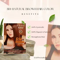 Khadi Kamal Herbal BH+ Brown + Henna Powder + Bhringraj Powder Hair Color  Hair Care for Man and Women, 100% Natural By LAZYwindow-thumb2