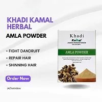 Khadi Kamal Herbal Henna Powder Pouch + Bhringraj Powder + Amla Powder Hair Color  Hair Care for Man and Women, 100% Natural By LAZYwindow-thumb3