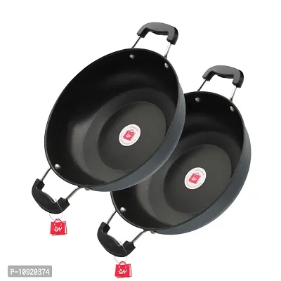 Premium Quality Nonstick Kadhai , 26 cm, 3L (Base Gray) Combo Pack