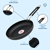 Fry Pan 100 % Pure Iron with Grip type Handle ( Induction and LPG Gas Both Suitable ) Dia 20 cm + Superise Gift-thumb3