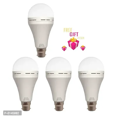 12 watt Rechargeable Emergency Inverter LED Bulb Pack of 4 +Surprise Gift-thumb0