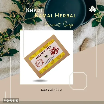 Khadi Kamal Herbal 100% Pure Natural  Organic Mogra Soap, Aloevera Soap, Papaya Soap, Coconut Soap  Hibiscus Soap For Man And Women By LAZYwindow-thumb2